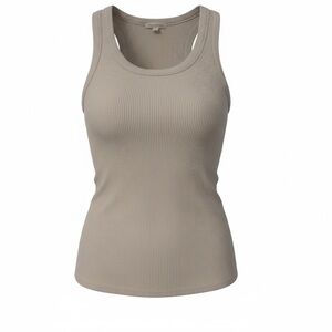 Prologue Women's Cream Ribbed Tank Top